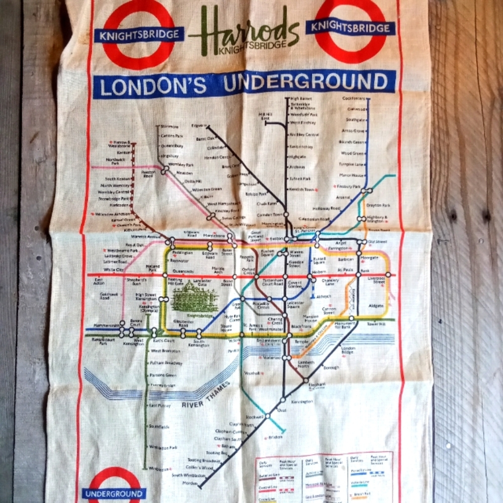London Subway Map Linen